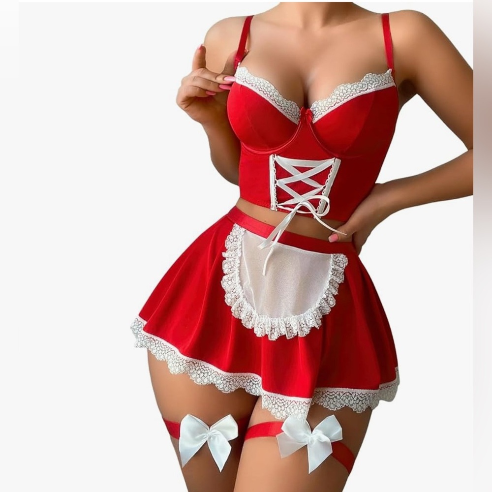 Sexy Women's French Maid Dress Costume Erotic Clothing Sexy Maid Servant Cosplay